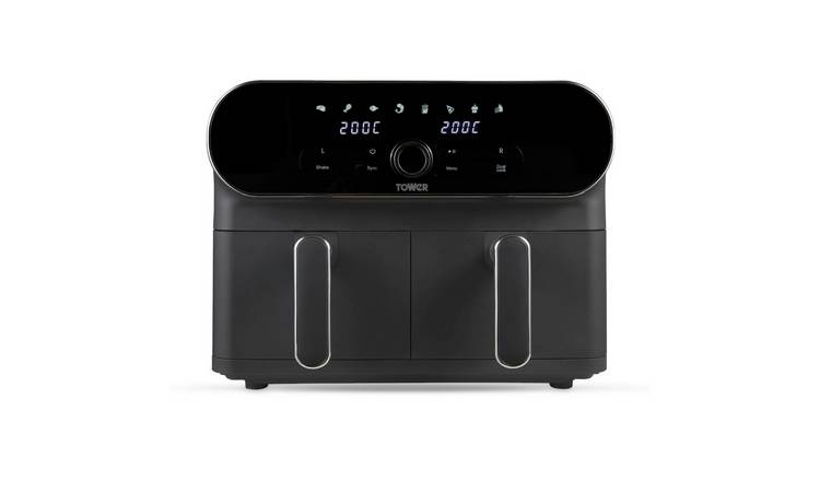 Tower Vortx Elite dual basket air fryer 10.4L grey - British product