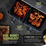 Tower Vortx Elite dual basket air fryer 10.4L grey - British product