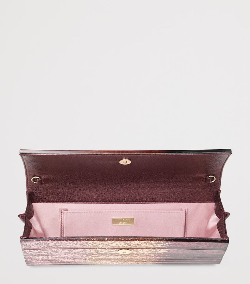 Jimmy Choo Sweetie glitter clutch bag ombré design (British brand)