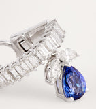 Yeprem white gold diamond and sapphire ear cuff - British product