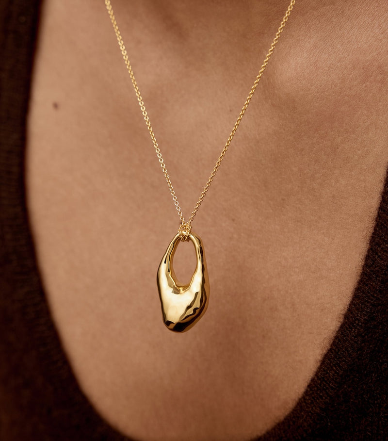 Monica Vinader gold vermeil Antica bold chain necklace 48cm, imported from the UK