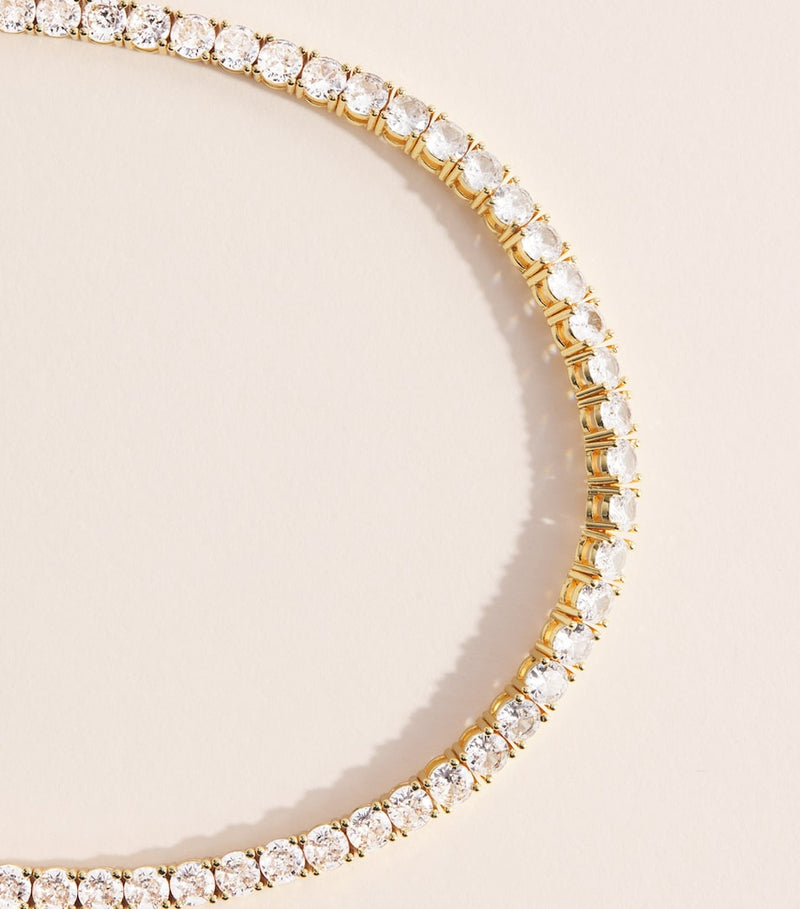Nialaya Jewelry gold-plated tennis bracelet 17-20cm (British brand)