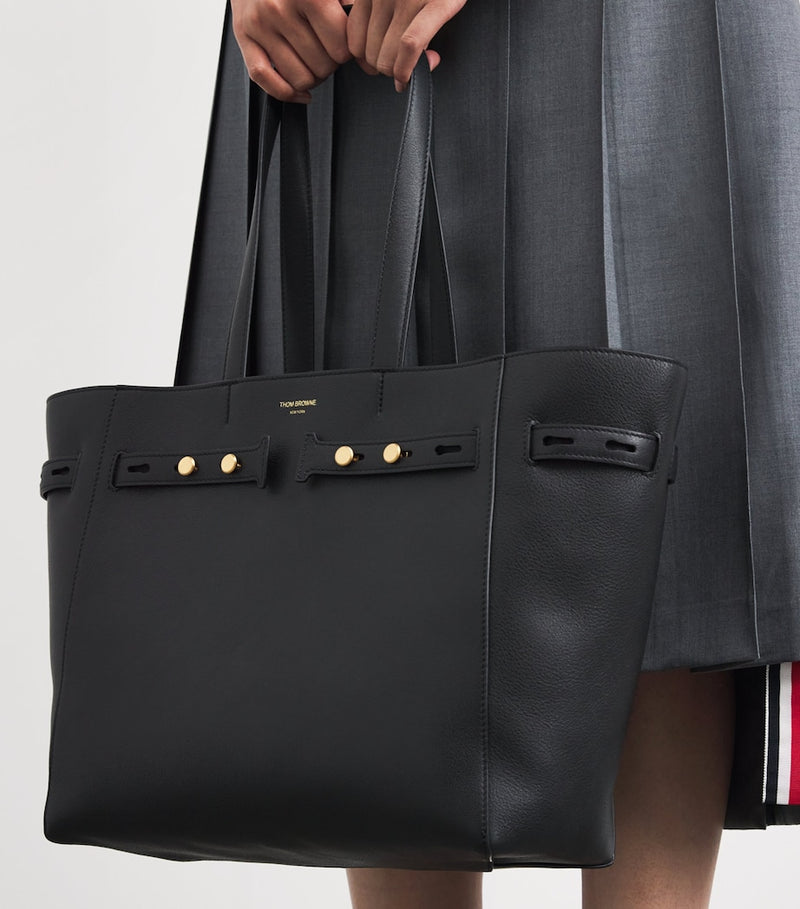 Thom Browne leather cabas tote bag - British product