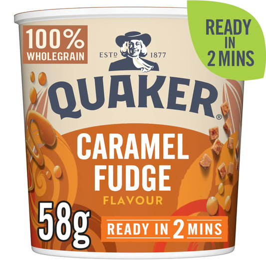 Quaker Heavenly Oats Caramel Fudge Porridge Pot 58g GOODS Sainsburys   