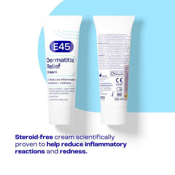 E45 Dermatitis Relief Cream 50ml - British product