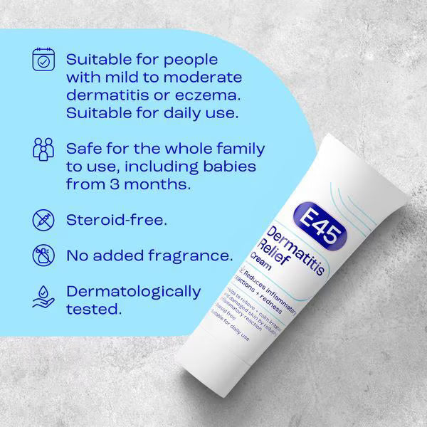 E45 Dermatitis Relief Cream 50ml - British product