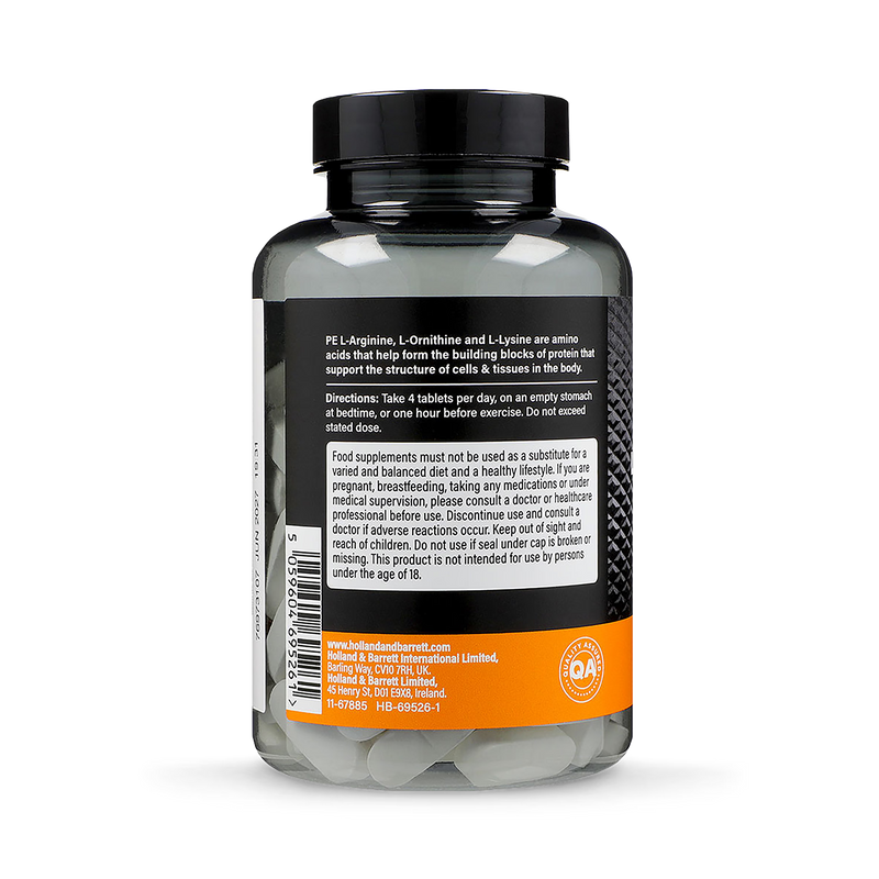 Precision Engineered Nutrition L-Arginine Amino Tablets 120 Tablets, UK version