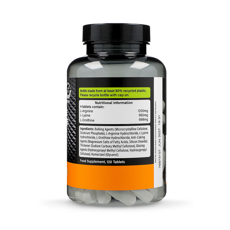 Precision Engineered Nutrition L-Arginine Amino Tablets 120 Tablets, UK version