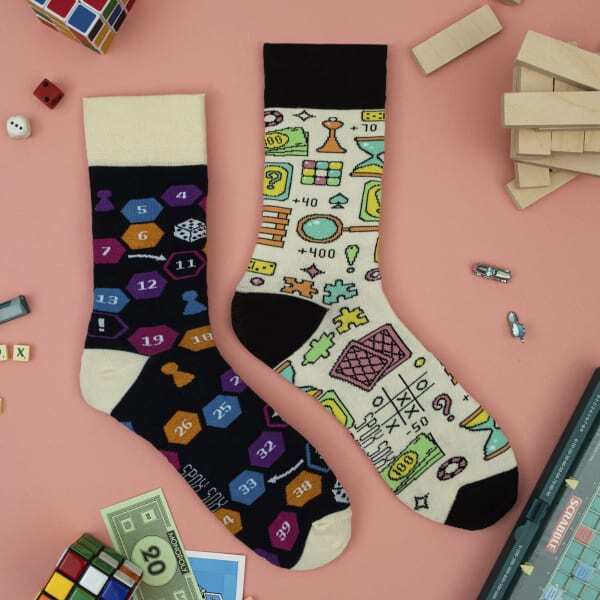 SPOX SOX novelty odd socks board games design - British product