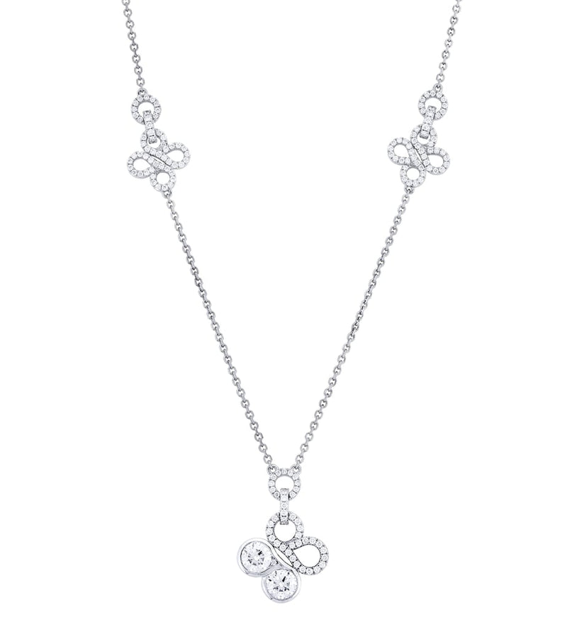 Boodles white gold diamond necklace large - British product