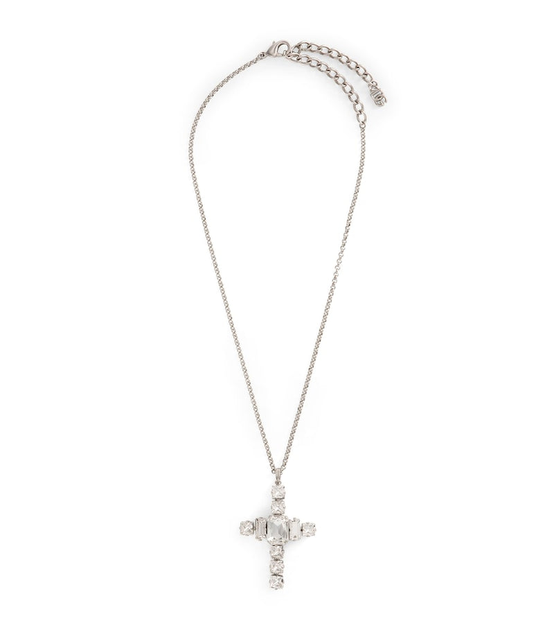 Dolce&Gabbana rhinestone cross necklace 50cm (British brand)