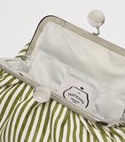 Weekend Max Mara striped leather clutch bag medium, imported from the UK