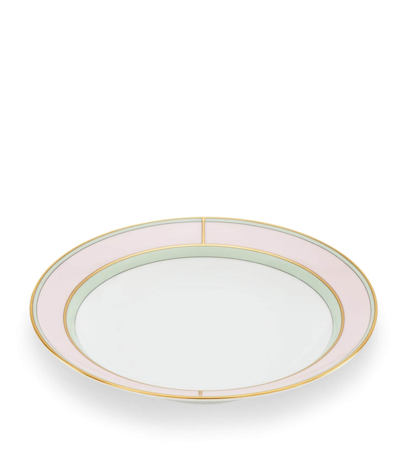 GINORI 1735 porcelain Colonna Diva Rosa soup plate 24cm, UK version
