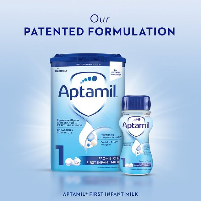 Aptamil 1 First Infant Baby Milk Formula Liquid Ready to Feed from Birth   6 x 200ml - McGrocer