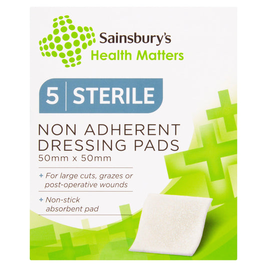 Sainsbury's Health Matters Sterile Non Adherent Dressing Pads x5 GOODS Sainsburys   