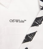 Off-White kids cotton diagonal sketch shirt (4-12+ years), imported from the UK