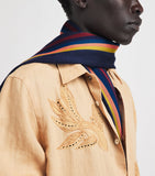 Paul Smith virgin wool-blend central stripe scarf, UK version