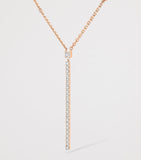 Messika Gatsby pink gold diamond pavé necklace 0.38ct, imported from the UK