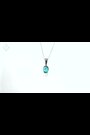 The Diamond Store emerald pendant necklace set 7x5mm (British brand)
