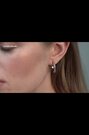 Karen Millen silver crystal hoop earrings 1.6cm, UK version
