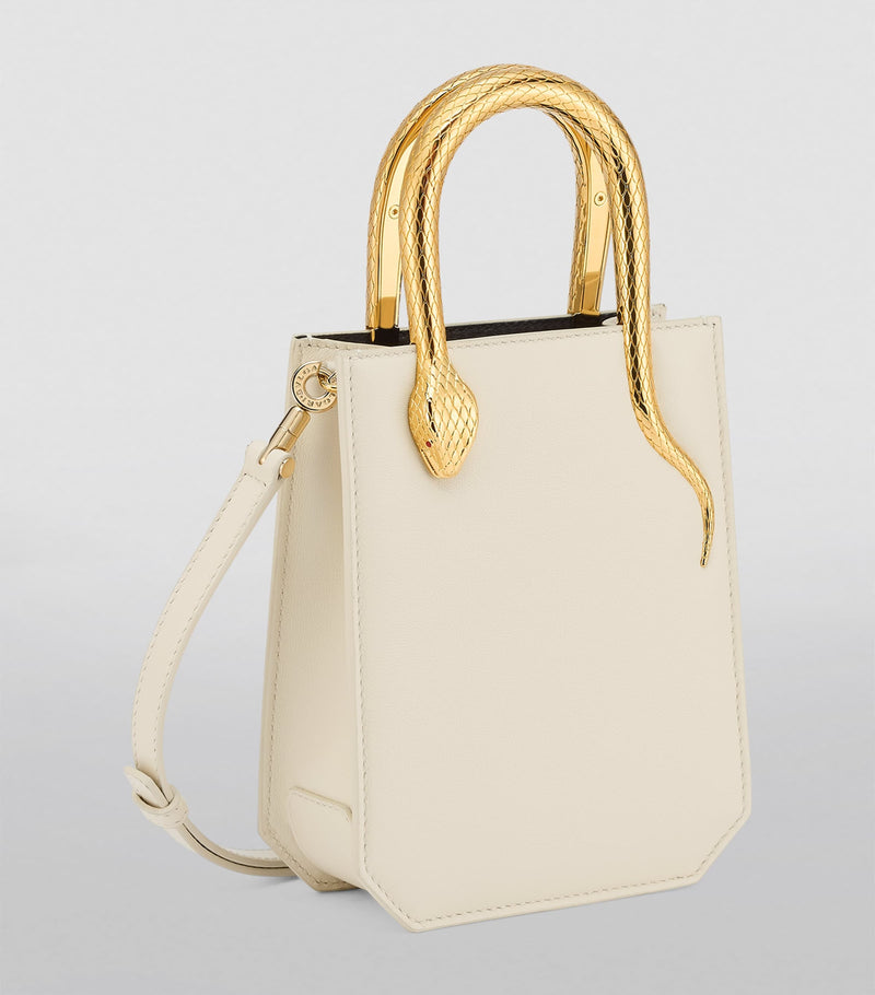 Bvlgari mini leather serpentine tote bag, imported from the UK