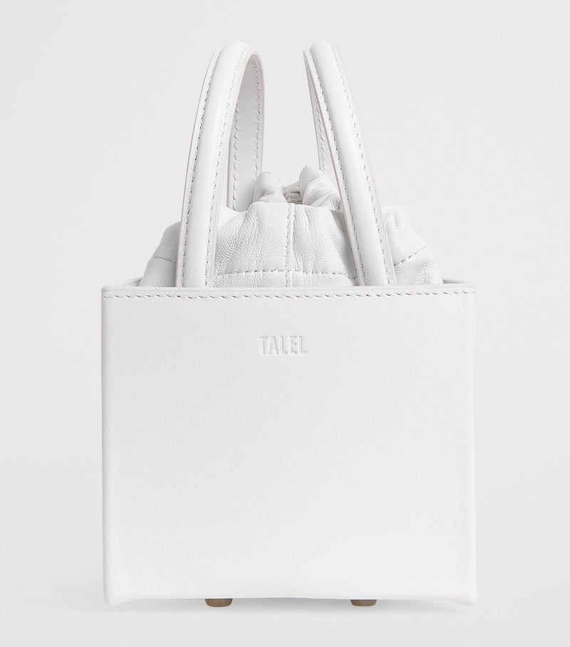 Talel small triangle leather handbag, imported from the UK