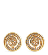 Harrods Emily P. Wheeler Yellow Gold and Diamond Spiral Stud Earrings- Buy online at McGrocer