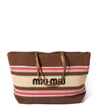 Miu Miu woven stripe tote bag L'ETÉ collection (British brand)