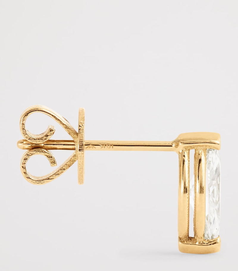 SHAY yellow gold diamond stud earrings, imported from the UK