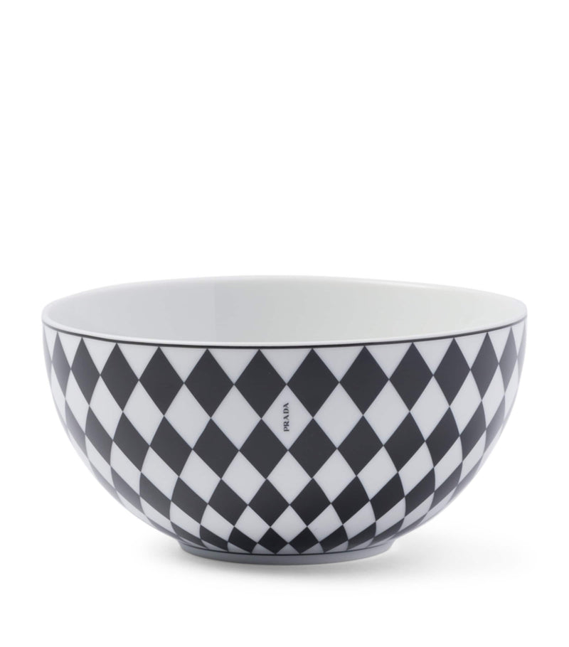 Prada chequerboard soup bowls 15.5cm, imported from the UK