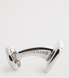 Deakin & Francis sterling silver cufflinks with mother-of-pearl inlay 1.4cm, UK version