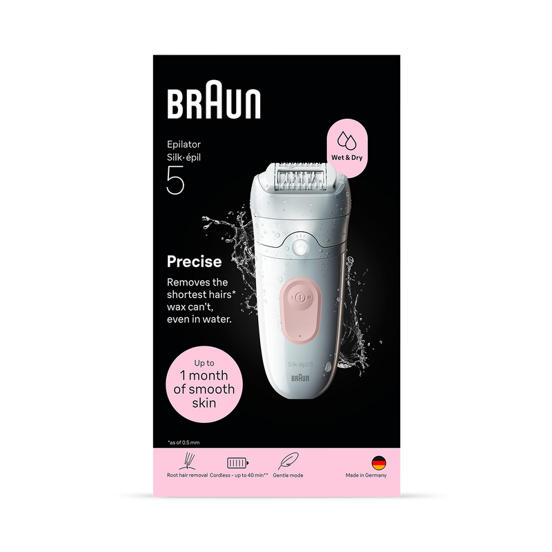 Braun Silk·épil 5 Wet & Dry epilator, imported from the UK