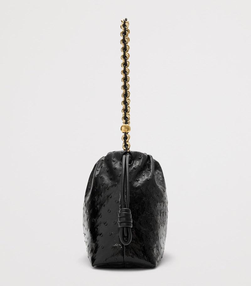 LOEWE Flamenco ostrich leather clutch bag - British product