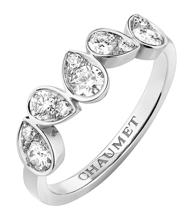 Harrods Chaumet Joséphine Ronde d'Aigrettes White Gold and Diamond Ring- Buy online at McGrocer