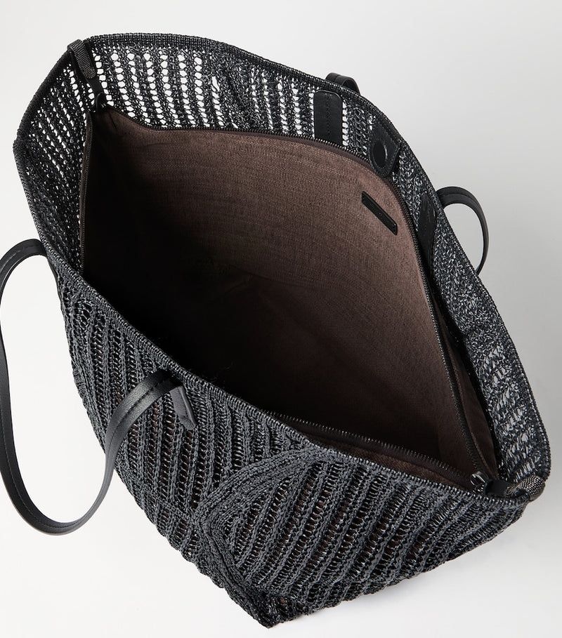 Brunello Cucinelli techno raffia knit BC Duo tote bag, UK version