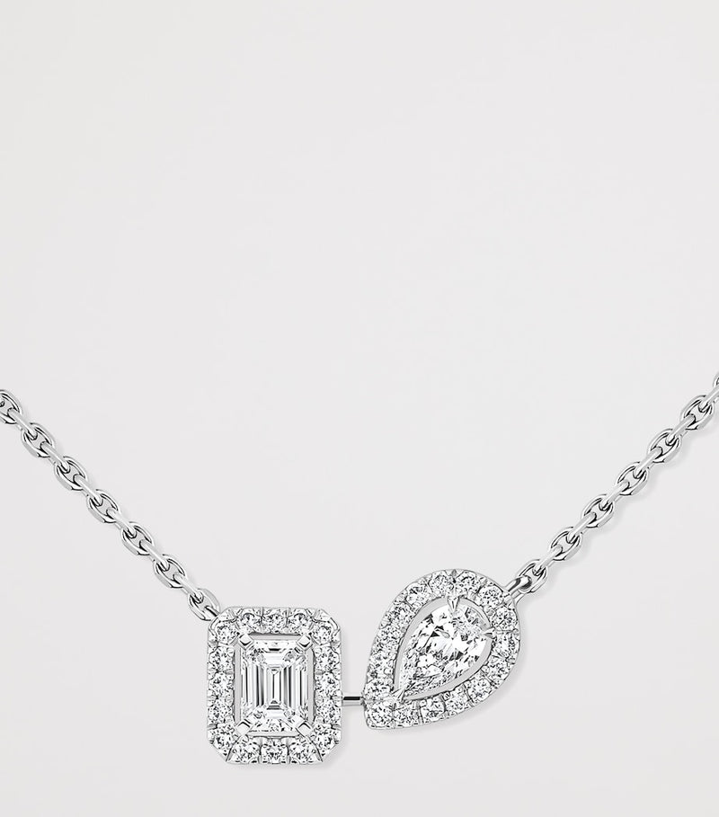 Messika My Twin diamond necklace 0.30ct white gold (British brand)