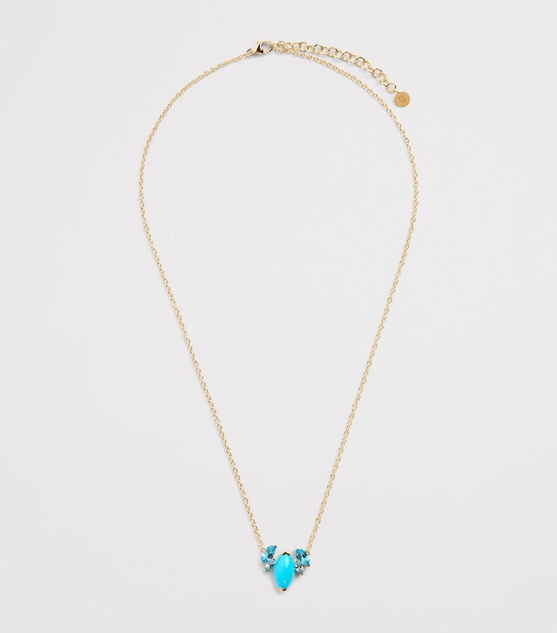 Emily P. Wheeler Batik necklace yellow gold topaz turquoise, UK version