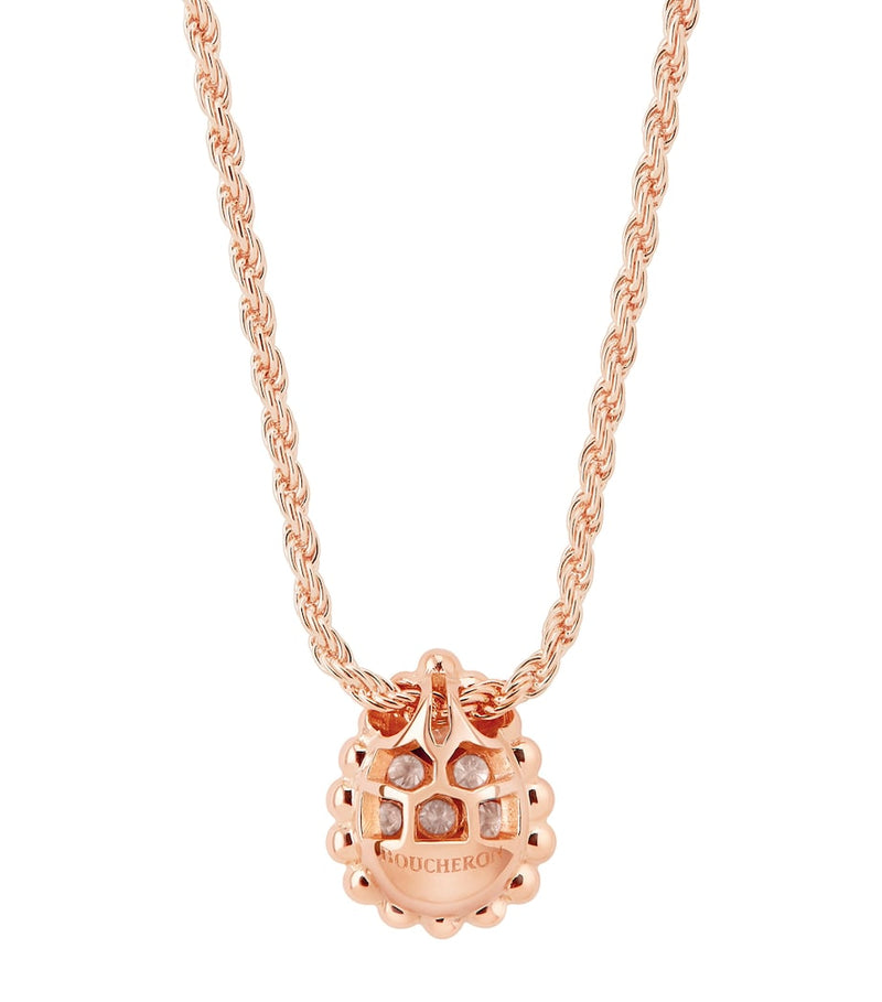 Boucheron Serpent Boheme extra small rose gold diamond necklace - British product