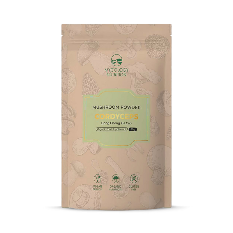 Mycology Nutrition Organic Cordyceps Powder 60g, imported from the UK