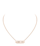 Harrods Messika Move Classique Pink Gold and Diamond Necklace (0.20ct)- Buy online at McGrocer