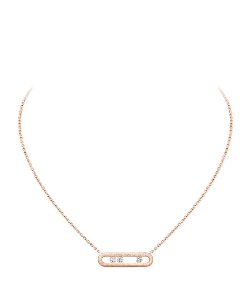 Messika Move Classique necklace pink gold diamonds 0.20ct, UK version