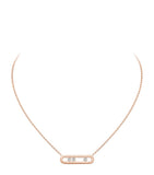 Messika Move Classique necklace pink gold diamonds 0.20ct, UK version