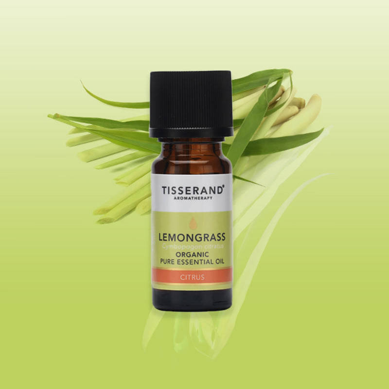 Tisserand Lemongrass Organic Pure Essential Oil 9ml (British brand)
