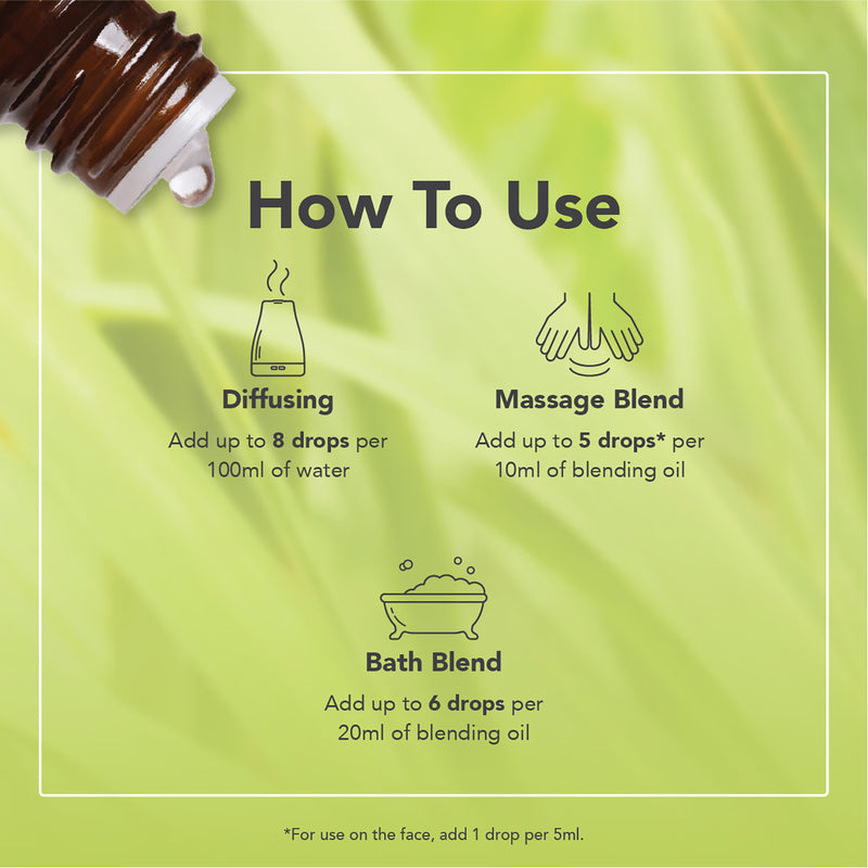 Tisserand Lemongrass Organic Pure Essential Oil 9ml (British brand)