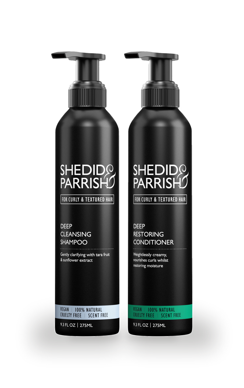 Shedid & Parrish curly hair shampoo and conditioner duo, UK version