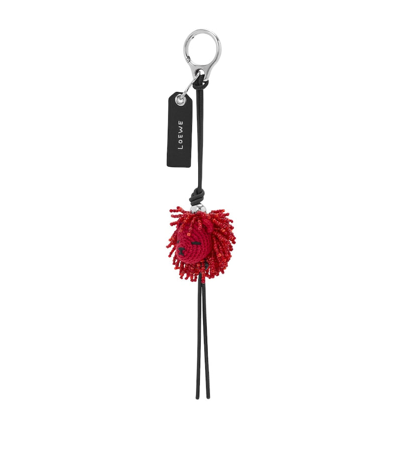 LOEWE lion charm crochet handcrafted 28cm, imported from the UK