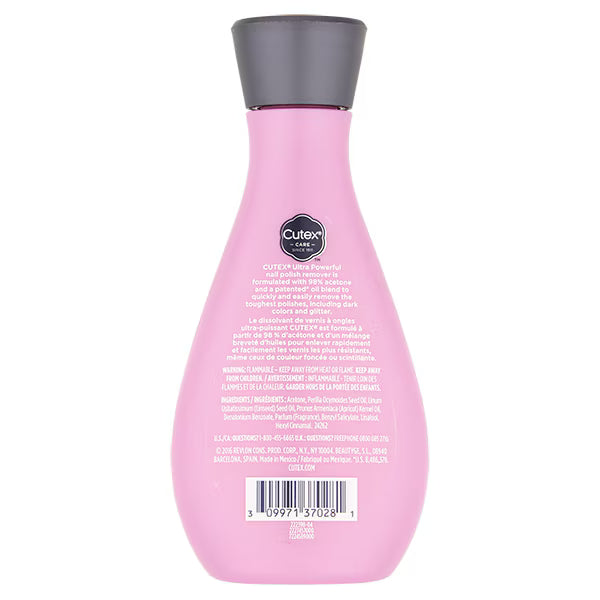 Cutex Ultra-Powerful nail polish remover Cucumber scented 200ml bottle - British product