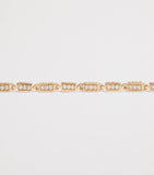 Suzanne Kalan rose gold diamond block chain bracelet - British product