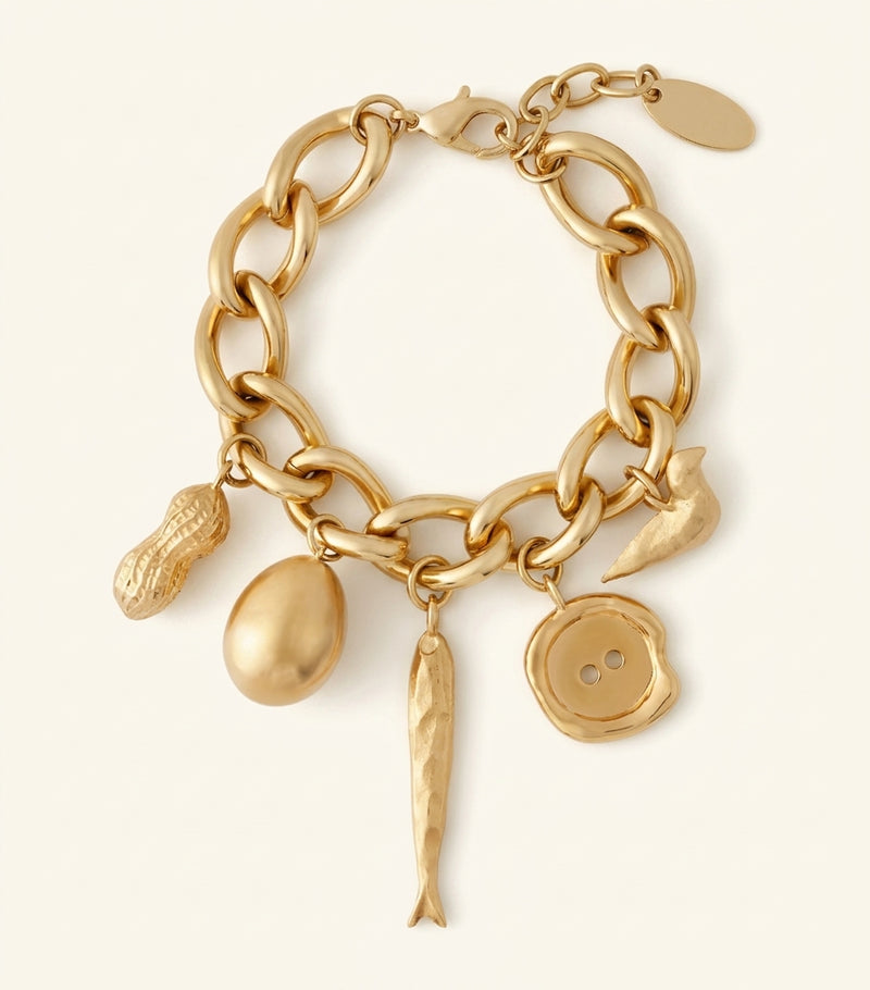 Givenchy gold-tone charms chain bracelet (British brand)