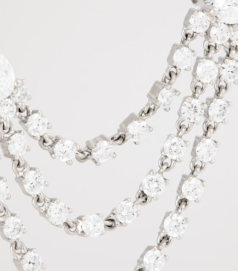 Anita Ko white gold diamond double loop earring (British brand)